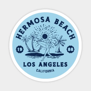 Vintage Hermosa Beach Surfing // Retro California Beach LA 1988 Magnet